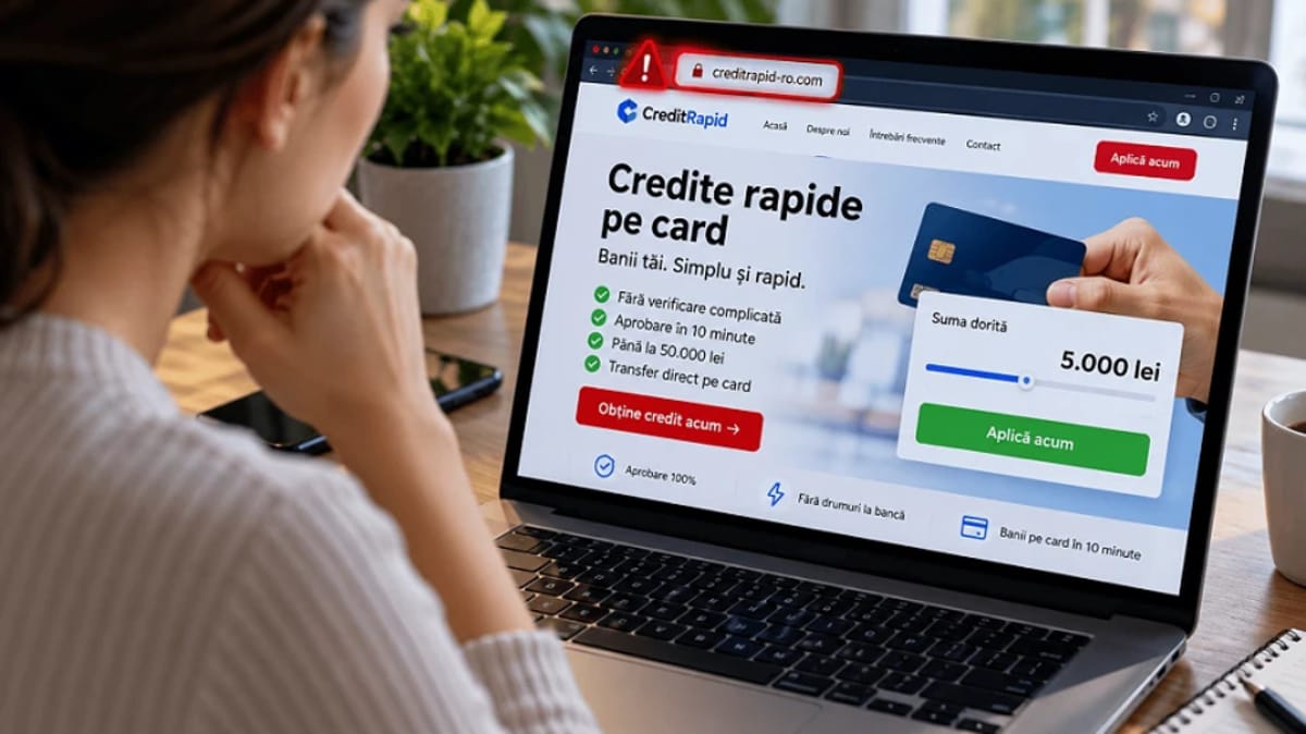 (P) Cum recunoști un site fals care promite credite rapide pe card