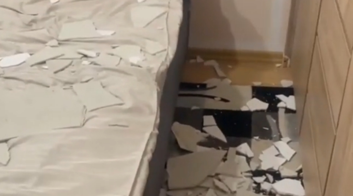 Incident grav într-un bloc ANL din Dej! Tavanul a căzut peste un copil de șase ani