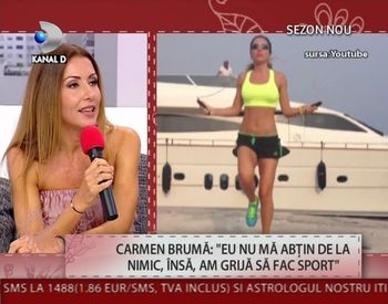 Carmen Bruma, SECRETUL unei vieti sanatoase: “Nu ma abtin de la nimic, insa am grija s afac sport”