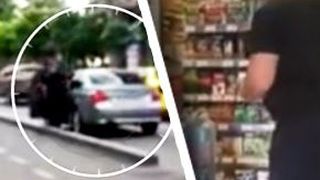 VIDEO| Agent de pază cu bolid și mult tupeu