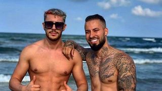 philip și berna pe plajă