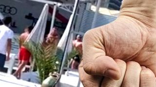 VIDEO| Scandal la o terasă de pe litoral: Clienții s-au luat la bătaie. A fost nevoie de intervenția agenților de pază