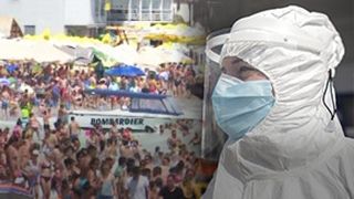 VIDEO - Rom&acirc;nia, &icirc;mpărțită &icirc;n două: Unii se luptă să supraviețuiască coronavirusului, &icirc;n timp ce alții se prind &icirc;n hore la mare