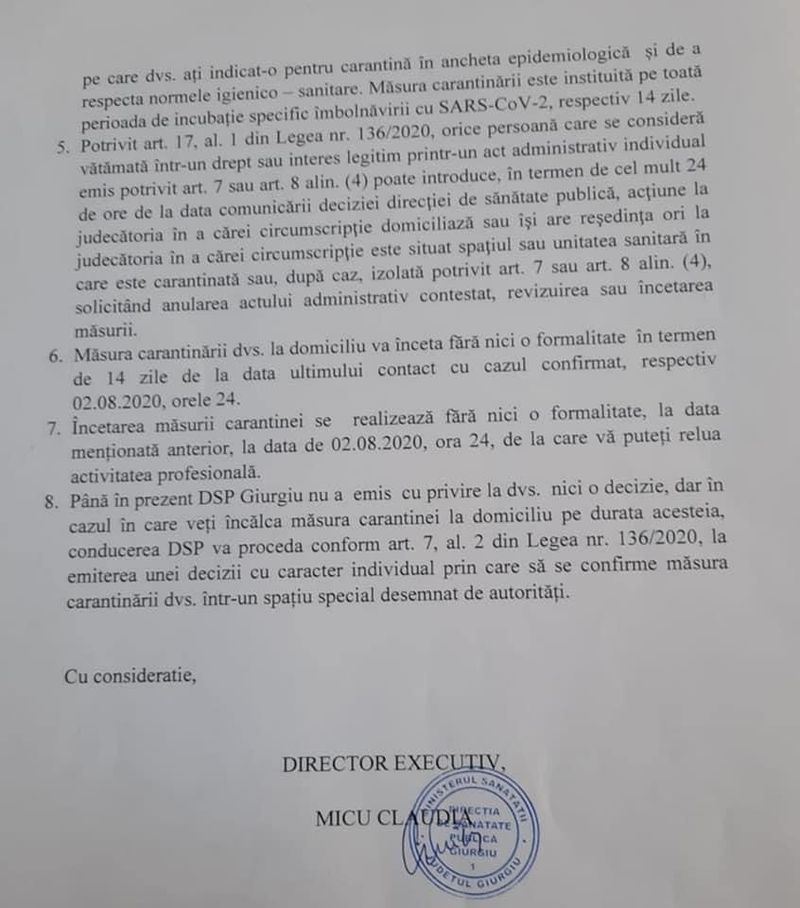 șefa dsp giurgiu are covid 19