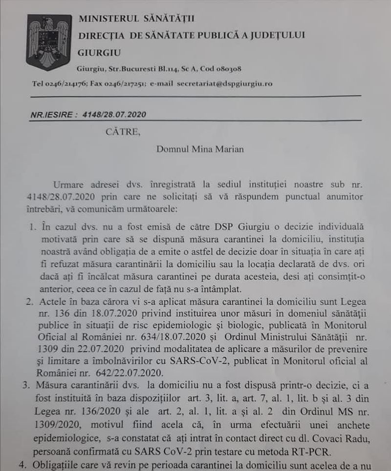 șefa dsp giurgiu are covid 19