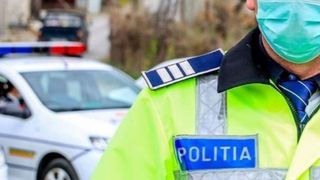 polițist fără mască amendat