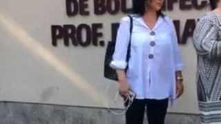 Adriana Bahmuțeanu, fără mască de protecție la Spitalul de Boli Infecțioase din Capitală