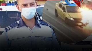 VIDEO | Poliţist, după accident: "A vrut să mă omoare"