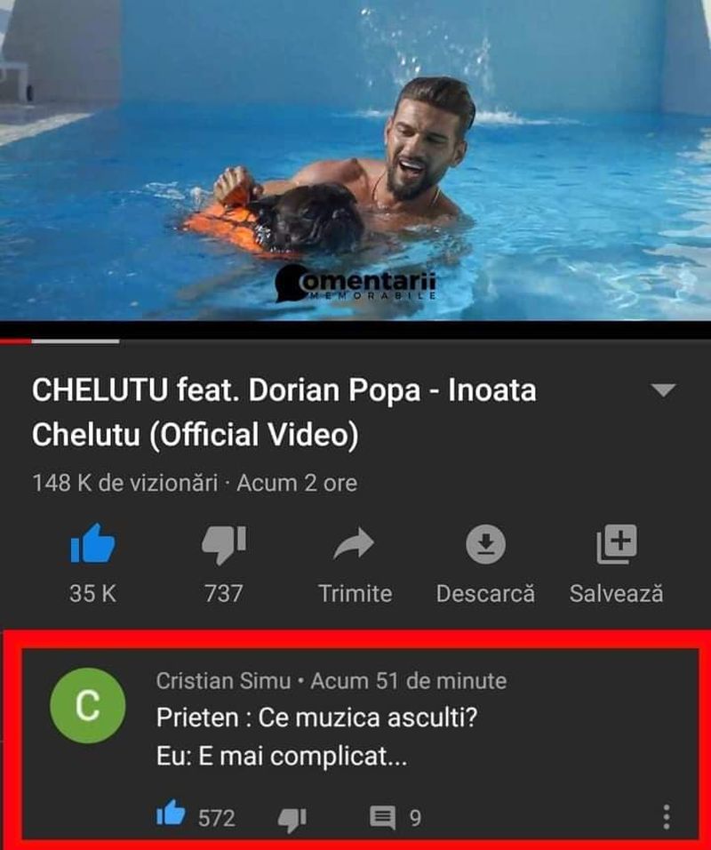  Înoată Cheluţu, Dorian Popa: Glume şi meme-uri amuzante