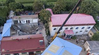 Întâmplare șocantă. Un restaurant s-a prăbușit chiar în timpul unei petreceri