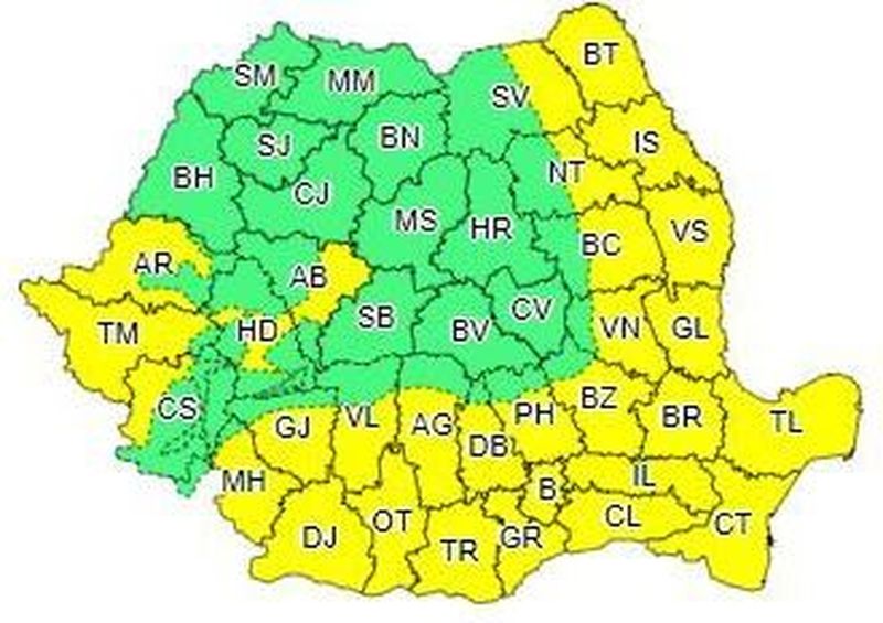 Cod galben de caniculă şi disconfort termic