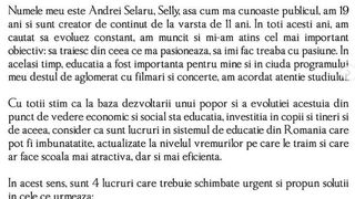 scrisoare selly către orban