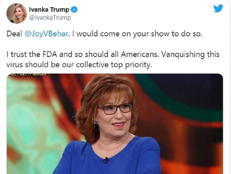 ivanka trump se va vaccina împotriva covid