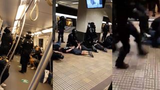 Imagini șocante în stația de metrou Ștefan cel Mare din Capitală. Jandarmii au interveit în forță
