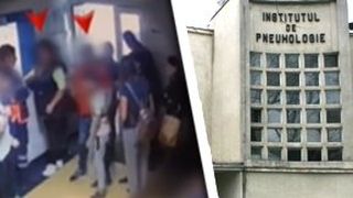 VIDEO - Scandal uriaș la Pneumologie. Rudele pacientul, urcate pe geam