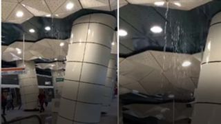VIDEO - Metroul din Drumul Taberei, apă pe pereți. Metrorex se scuză