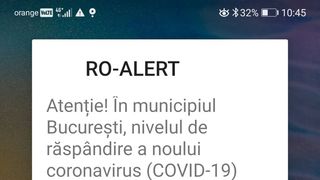 Mesaj RO-Alert Bucureşti