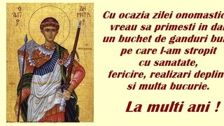 La mulţi ani de Sf&acirc;ntul Dumitru 2020! Mesaje, felicitări şi urări pentru sărbătoriţii zilei