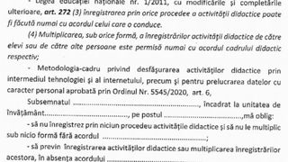 Declaraţia pe propria răspundere pe care trebuie să o completeze profesorii
