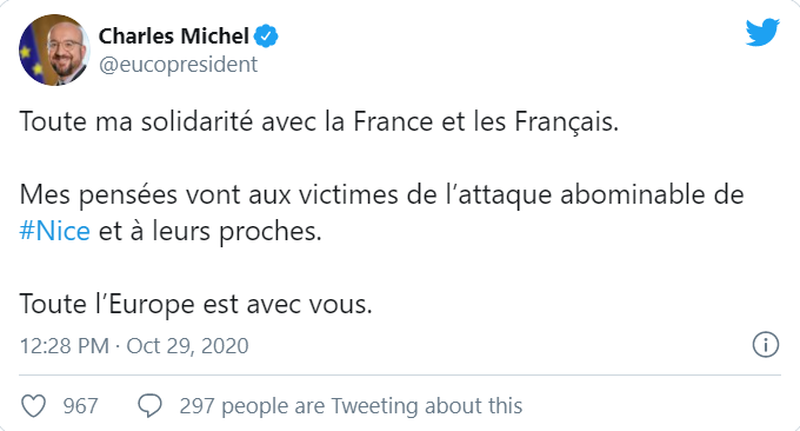 Și liderii Uniunii Europene au fost șocați de atacul de la Nisa