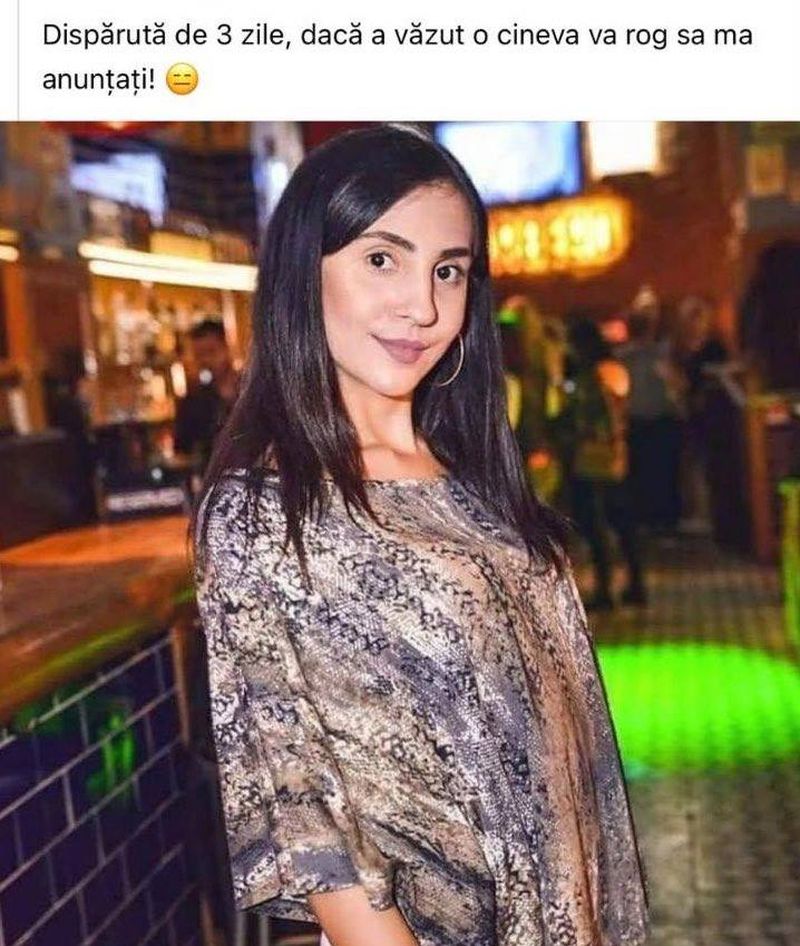 A dispărut de trei zile și nimeni nu știe nimic de ea