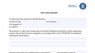 Modelul adeverinței de la angajator - format PDF şi JPG 