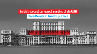 Senatul are pe ordinea de zi iniţiativa cetăţenească „Fără penali în funcţii publice”