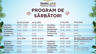 Program Park Lake de sărbători