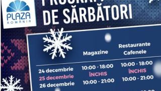 Program Plaza România de sărbători