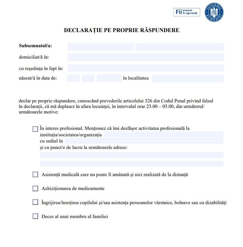 Declarație stare de alertă