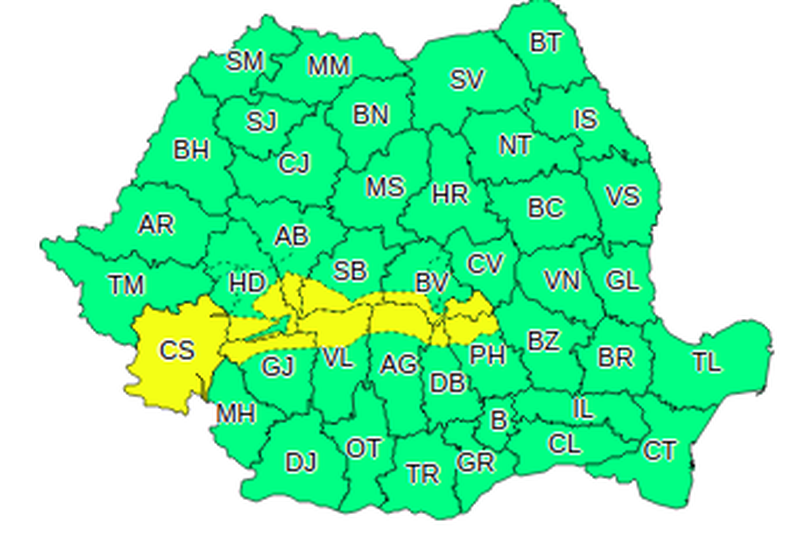 Alertă meteo: Este cod portocaliu şi galben de viscol