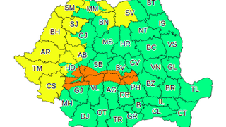 Alertă meteo: Este cod portocaliu şi galben de viscol