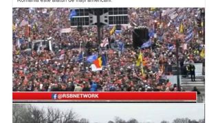 Steagul României, fluturat de protestatarii din SUA. Ce reacție a avut AUR