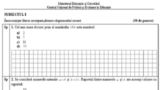 Evaluarea Națională 2021: vezi modelele de subiecte la proba de Matematică
