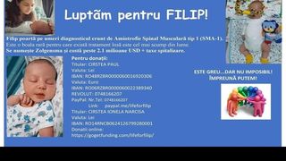 Micuțul Filip are nevoie de ajutor. La doar trei săptămâni suferă de o boală rar întâlnită