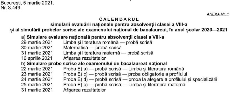 simulare evaluare nationala