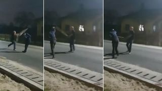 VIDEO| Bărbat bătut cu parul pe stradă. Totul a fost transmis pe Facebook