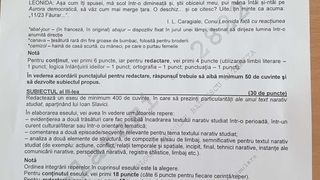 BAREM simulare BAC 2021 Română pentru clasa a 11-a şi a 12-a EDU.ro: Iată subiectele şi rezolvările corecte!