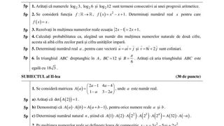 Subiecte simulare BAC 2021 Matematică