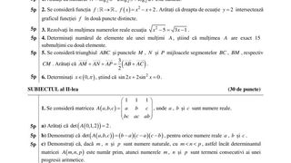 Subiecte simulare BAC 2021 Matematică