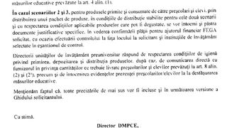 elevii sunt chemați să-și ia cornul și laptele în scenariul roșu