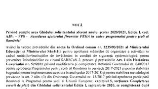 elevii sunt chemați să-și ia cornul și laptele în scenariul roșu