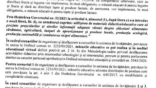 elevii sunt chemați să-și ia cornul și laptele în scenariul roșu
