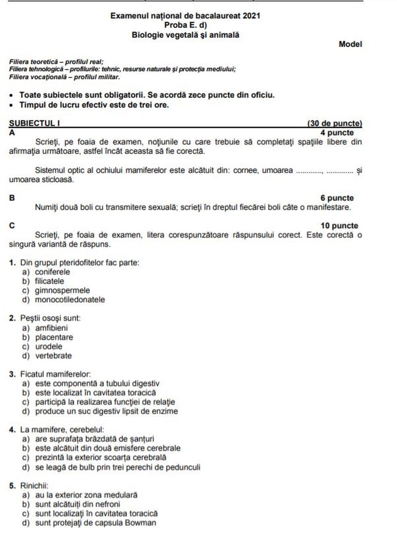 subiecte-simulare-bac-2021-biologie-si-anatomie