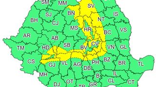 Cod galben de ninsori și viscol în 18 județe, până luni dimineața - HARTA