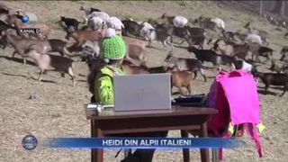 VIDEO - Heidi din Italia. O copilă de 10 ani, exact ca scoasă din poveste