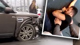 VIDEO - 12 mașini au fost distruse de un șofer beat și probabil drogat