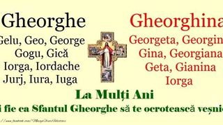 La multi ani de Sfantul Gheorghe - Mesaje de Sfantul Gheorghe - Urari de Sfantul Gheorghe - Felicitari de Sfantul Gheorghe - La multi ani George - La multi ani Georgiana - La multi ani Gheorghe