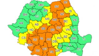 Avertizare METEO! Cod galben de ploi torențiale, grindină și descărcări electrice &icirc;n 12 judeţe din țară