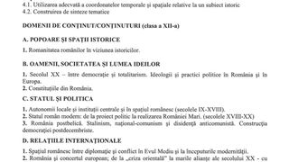 Programa pentru Bacalaureat 2021 la Istorie